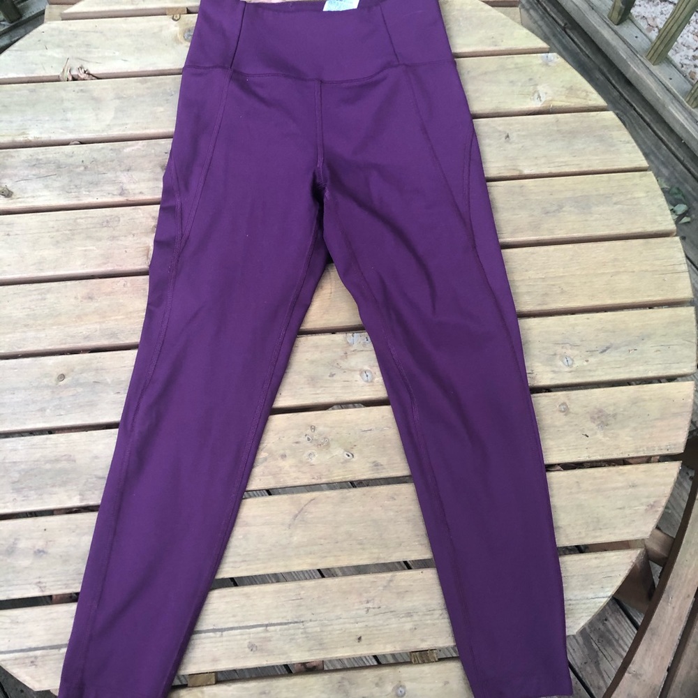 High Rise Compressive Plum Leggings
